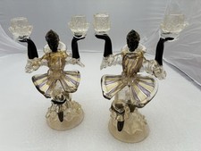 Paar venezianische Murano Blackamoor Figur Kerzenständer kostet £K1. Jetzt 525£ ono