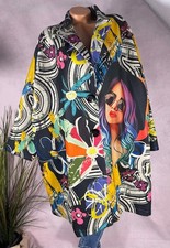 Oversize mantel damen - oversize, graffiti