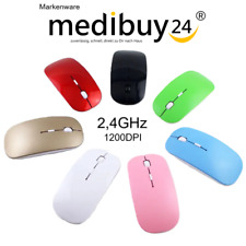 PC Maus Funkmaus Wireless Slim 2.4GHz USB Computer Mouse kabellos Laptop 1200dpi