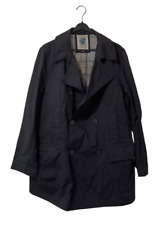 Vintage Barbour Oxford Herren Trenchcoat Gr. L schwarzer Mantel Parka kurz