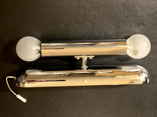 Zweiflammige Wandleuchte 70er Jahre im Stil v. Sciolari mit Zugschalter