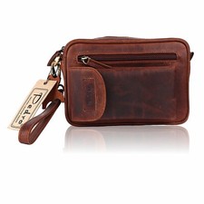 Leder Handgelenktasche Reise