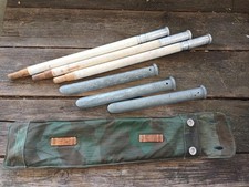 Sehr gut erhaltenes Zeltbesteck in Splittertarn Tasche, 1941, gebraucht