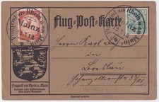 Flugpostkarte rhein main - dr,