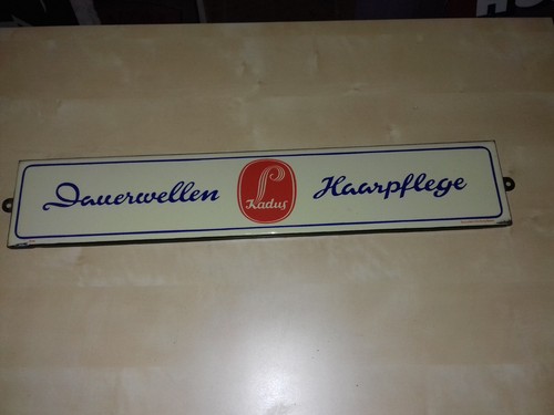 Kadus dauerwellen emailschild - dauerwellen,