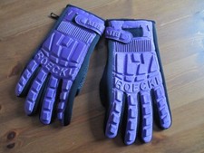 Handschuhe Roeckl MTB Gr. 10,5 Protektoren,lila, schwarz, Motorrad, Fahrrad etc.
