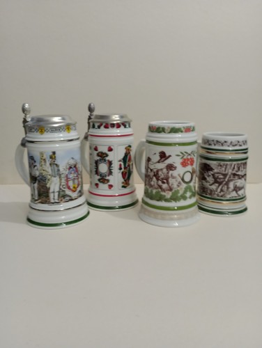 Bierkrüge teils mit