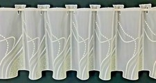 Scheibengardine Bistrogardine Panneau 30 45 60 cm hoch weiß grün