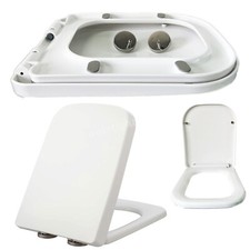 Eckig-Form Toilettendeckel WC Sitz Toilettensitz mit Absenkautomatik Softclose