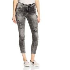 Fornarina Jeans, Damen Hose, Goldie, Boyfriend Fit, Gr. 27, grau, destroyed