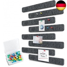Filz Pinnwand Selbstklebend mit 40 Pinnnadeln, 8 Stück Pinnwand Bar Streifen