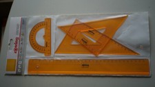 1 Satz rOtring CONTRAST 2 x Dreieck 1 x Lineal und 1 x Winkelmesser NEU/OVP