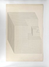 *GRAFIK ERWIN HEERICH SIEBDRUCK GEOMETRISCH 77/200 ISOMETRIE 1959