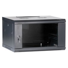 19" Wandgehäuse Netzwerkschrank Serverschrank 6HE Tiefe 500mm schwarz ProfiPatch