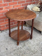 Runder Beistelltisch Lesetisch massiv Eiche 60er Jahre