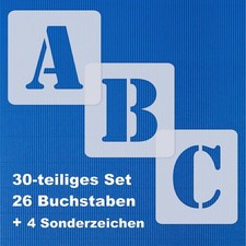 30 Buchstaben ABC Schablonen