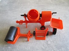 Playmobil Alter Betonmischer (Kurbel fehlt) Walze Schubkarre Sackkarre