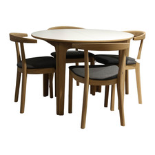 Skovby Essgruppe SM 11 Und SM 52 Eiche Weiß Geölt Stoff Remix Sg2 163 Grau