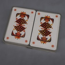 Motiv Spielkarten Folklore Fransenteppich ASS DDR [2x55 Blatt] unbespielt top