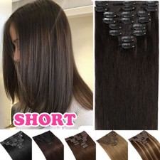 Echthaar Clip In Extensions Remy Haarverlängerung Haarteil 8Tressen DICK 60cm 9A