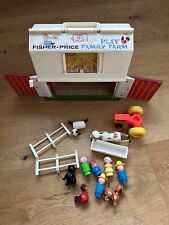 FISHER PRICE LITTLE PEOPLE vintage play family Farm Bauernhof Tiere Kuh Hahn