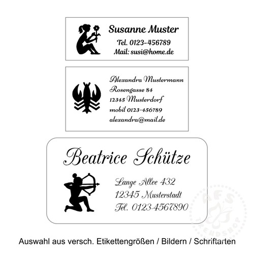 Bogen adressaufkleber - 1,