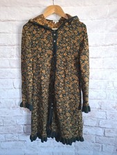 Deerberg Damen Strickjacke Strickmantel Gr. M 38 Kapuze Baumwolle 