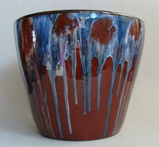 Jugendstil Keramik Cachepot Übertopf Blumentopf Albert Schatz Konstanz, um 1920