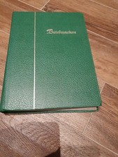 Leeres gebrauchtes BRIEFMARKENALBUM A4 /40 weiße Seiten ohne Mittelstreifen KP02