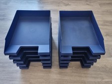 13 Ablagekörbe - Papier / Briefablage - Blau - DIN A4