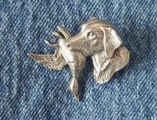 Jagdhund mit Ente Pin Jäger
