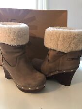 UGG Lammfell Plateau Clogs Tolle Farbe Beige Taupe Gr 37