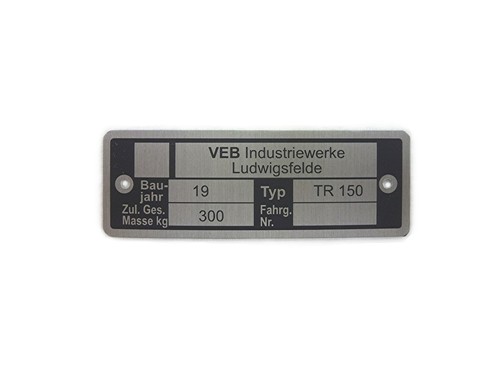 Typenschild iwl troll - iwl,