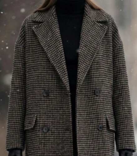 Damen oversized woll mantel - oversized,
