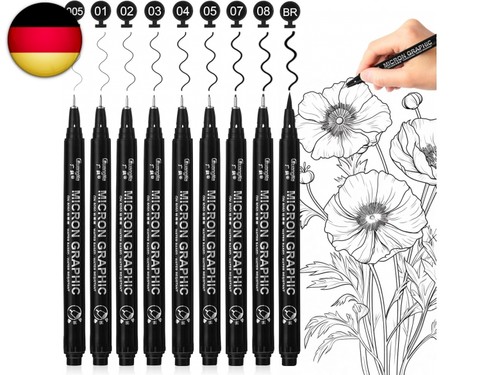 Schwarz fineliner stifte 9 - fineliner, stifte,