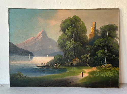 ölbild antik landschaft mit - antik,