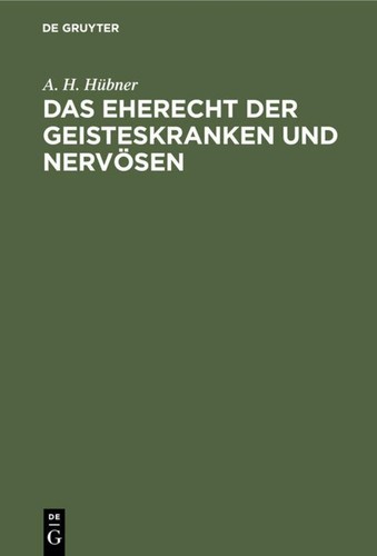 Das eherecht der - das,