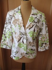 Blazer Langarm Blumen Knöpfe Schulterpolster Gr.42/44 / Kendzia
