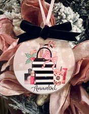 Personalisierte Sephora inspirierte Weihnachtskugel - Beauty Make-up Liebhaber Ornament