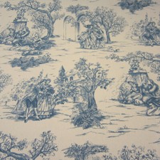 Stoff Meterware Toile de Jouy