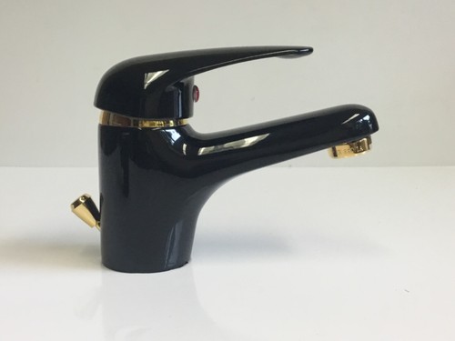Waschtischarmatur schwarz gold - waschtischarmatur, schwarz/gold