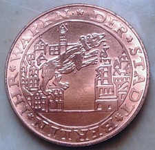 DDR Medaille ca. 28mm Wappen Berlin, 750 Jahre Berlin 1987 - Material Kupfer