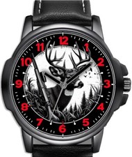 Hirschjäger Jagd Neuheit Kunst Einzigartige Armbanduhr SCHNELL UK