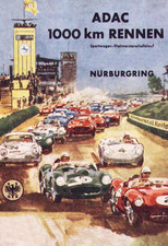 Ontrada Blechschild 30x40cm gewölbt ADAC 1000km Rennen Nürburgring Retro Schild