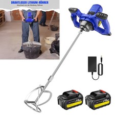 Kabellos Rührwerk 5000W Rührgerät Mörtelmischer Handrührwerk Betonrührer 2 Akku