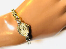 Vintage Wittnauer Genève Longines Armbanduhr Damen 417-er echt Weißgold 10 K