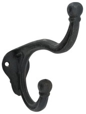 Garderobenhaken Gusseisen Schwarz Vintage Wandhaken Industrie Design Garderobe