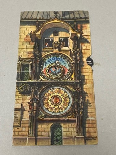 Postkarte rathausuhr prag mit - rathausuhr,