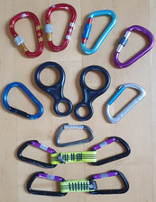 Kletterkarabiner, Abseilachter und Expressschlingen - wenig benutzt