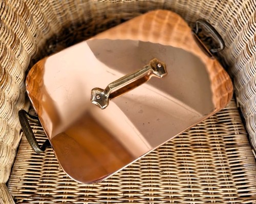 Bratreine mit deckel kupfer - mit,